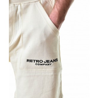 Retrojeans pánské teplákové kraťasy BANKS - Bílá