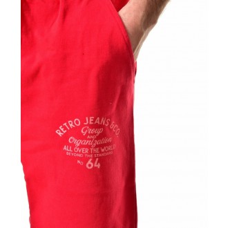 Retrojeans pánské teplákové kraťasy ROSENBLATT - Červená