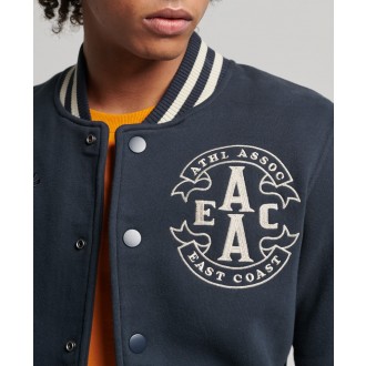 Superdry pánská bunda Collegiate Jersey Bomber - Námořnická modrá