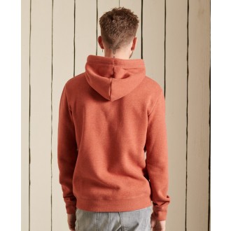 Superdry pánská mikina Vintage Logo Embroidered - Lososová