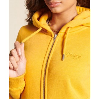 Superdry dámská mikina Vintage Logo Embroidered Zip - Žlutá