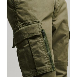 Superdry pánské kapsáčové kalhoty Organic Cotton Recruit Grip 2 - Kaki