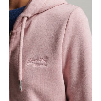 Superdry dámská mikina Organic Logo Vintage Logo Zip - Růžová