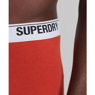Superdry pánské boxerky Organic Cotton Trunk Triple Pack - Oranžová Žlutá Šedá