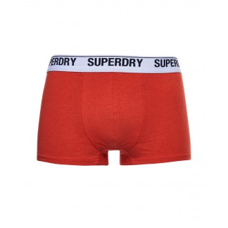 Superdry pánské boxerky Organic Cotton Trunk Triple Pack - Oranžová Žlutá Šedá