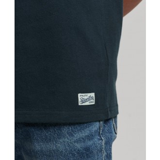 Superdry pánské tričko Vintage Collegiate - Námořnická modrá