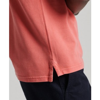 Superdry pánské triko Organic Cotton Vintage Destroy Polo - Růžová