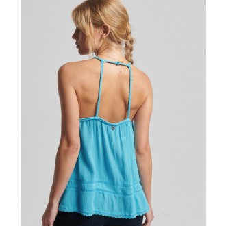 Superdry dámské tílko Vintage Breach Cami - Modrá