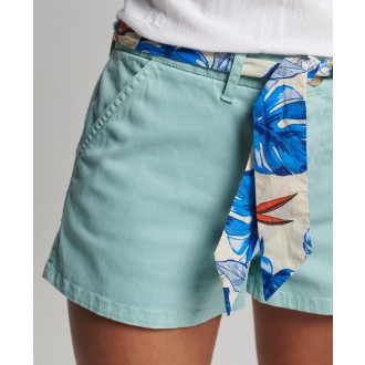 Superdry dámské kraťasy Organic Cotton Vintage Chino Hot - Zelená