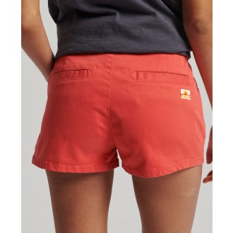 Superdry dámské kraťasy Organic Cotton Vintage Chino Hot - Červená