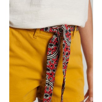 Superdry dámské kraťasy Organic Cotton Vintage Chino Hot - Žlutá