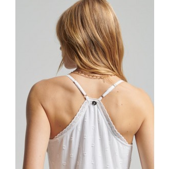 Superdry dámské šaty Vintage Broderie Cami - Bílá