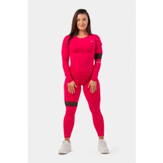 NEBBIA Funkční tričko Smart Pocket s dlouhým rukávem 418 - Růžová