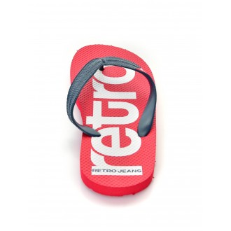 Retrojeans Pánské pantofle SURFBOARD 22 COLOR FLIP FLOP - Červená
