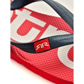 Retrojeans Pánské pantofle SURFBOARD 22 COLOR FLIP FLOP - Červená