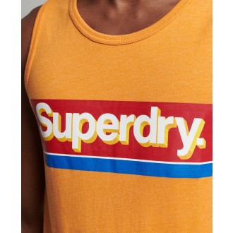 Superdry pánské tílko Vintage Core Logo Seasonal - Zlatá