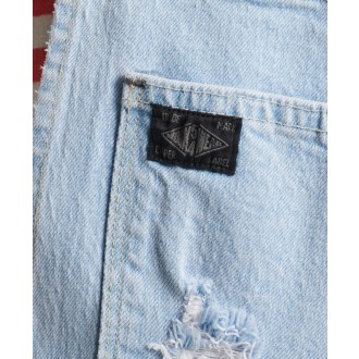 Superdry dámské džíny na traky Slim Taper Dungarees - Světle modrá