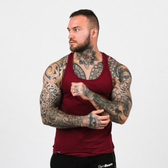 GymBeam Tílko Stringer Tank Top Burgundy - burgundy