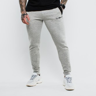 GymBeam Tepláky Slimfit Grey - šedá