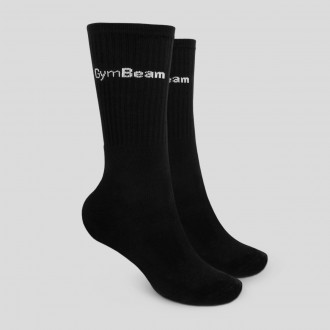 GymBeam Ponožky 3/4 Socks 3Pack Black - černá