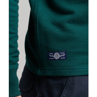 Superdry pánská mikina Vintage Laundered Long Sleeve Rugby Shirt - Zelená