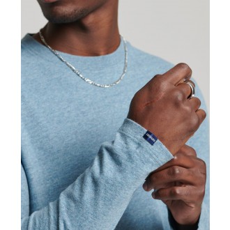 Superdry pánská mikina Organic Cotton Vintage Logo Embroidered Top - Modrá