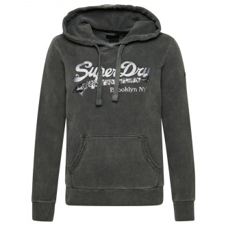 Superdry dámská mikina Vintage Logo Borough Hoodie - Black