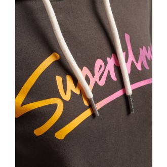 Superdry dámská mikina Downtown Scripted Hoodie - Black