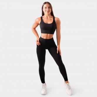 GymBeam Dámské legíny Mesh Panel black - černá