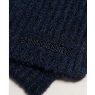 Superdry dámská pletená šála Vintage Ribbed Scarf - Námořnická modrá