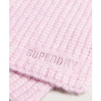 Superdry dámská pletená šála Vintage Ribbed Scarf - Růžová
