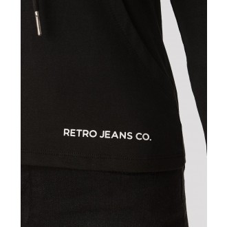 Retrojeans dámské dlouhorukávové triko LYRA - Černá