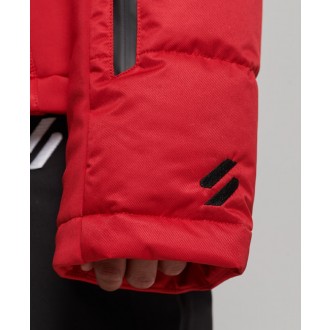 Superdry dámska zimná bunda Snow Luxe Puffer - Červená