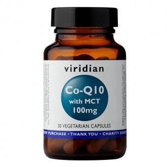 Viridian Co-enzym Q10 with MCT 100mg 30 kapslí (Koenzym Q10)