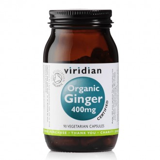 Viridian Ginger 400mg 90 kapslí Organic (Zázvor)