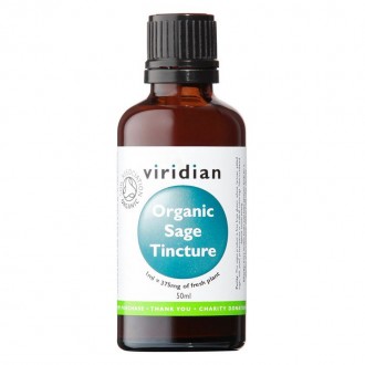 Viridian Sage Tincture 50ml Organic (Šalvěj lékařská Bio tinktura)