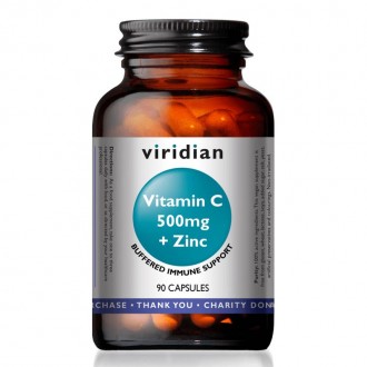 Viridian Vitamin C 500mg + Zinc 90 kapslí