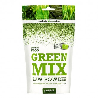 Purasana Green Mix Powder BIO 200g (Směs zelených antioxidantů)