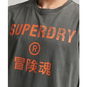 Superdry pánske tričko vintage corp logo tee - Tmavosivá