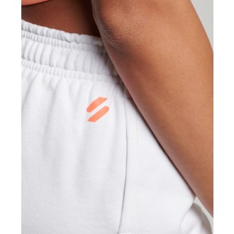 Superdry dámske krátke nohavice code core sport sweatshort - Biela