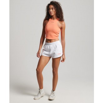 Superdry dámske krátke nohavice code core sport sweatshort - Biela