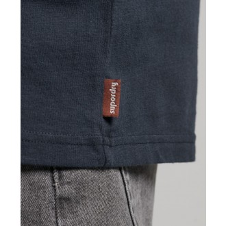 Superdry pánske tričko vintage vl narrative tee - Námornícka modrá