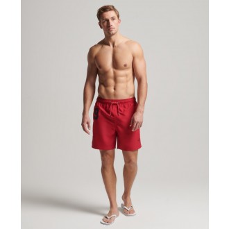 Superdry pánske plavky vintage polo swimshort - Červená