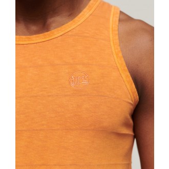 Superdry pánske tielko vintage texture tank - Oranžová