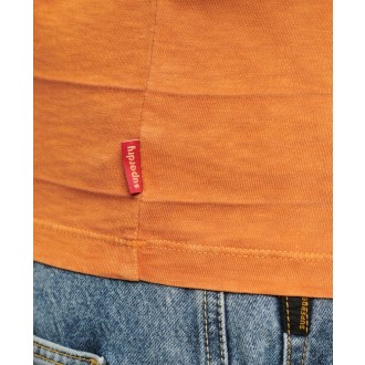 Superdry pánske tielko vintage texture tank - Oranžová