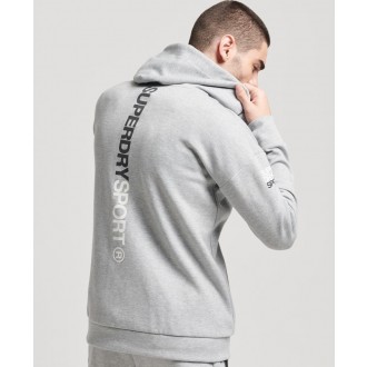 Superdry pánska mikina gymtech zip hoodie - Sivá