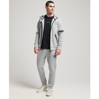 Superdry pánska mikina gymtech zip hoodie - Sivá