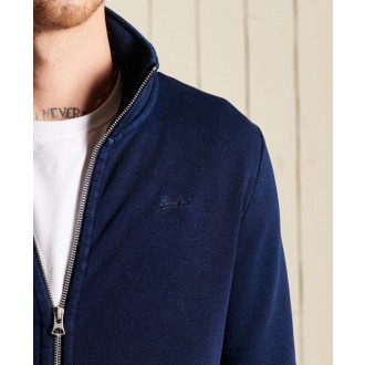 Superdry pánska mikina Vintage Logo Embroidered Zip - Modrá