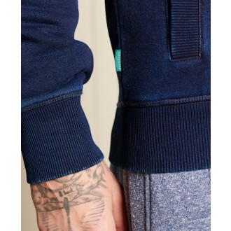 Superdry pánska mikina Vintage Logo Embroidered Zip - Modrá