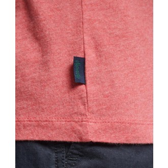 Superdry pánske tričko Organic Cotton Essential Logo - Lososová